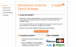 screenshot OpenID d'Orange