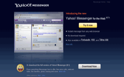 screenshot Yahoo! Messenger for the Web