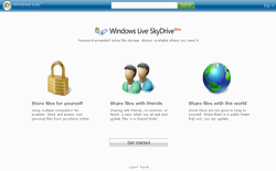 screenshot Windows Live SkyDrive