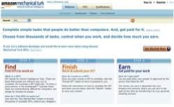screenshot Amazon Mechanical Turk