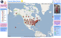 screenshot Baby Name Map