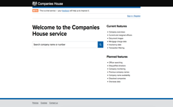 screenshot Companies House