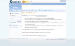 screenshot DreamHost Files Forever