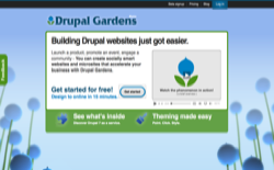 screenshot Drupal Gardens
