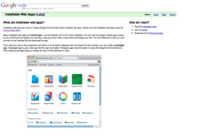 screenshot Google Installable Web Apps