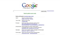 screenshot Google Code Search