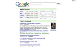 screenshot Google Finance