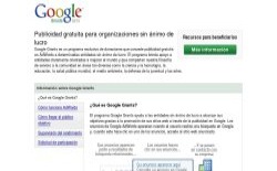 screenshot Google Grants Spain