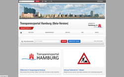 screenshot Transparentportal Hamburg