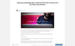 screenshot LinkedIn Magic Mirror