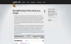 screenshot Recall Monkey