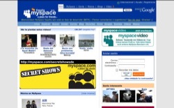 screenshot MySpace Espana