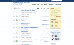 screenshot Stack Exchange Programming Puzzles and Code Golf