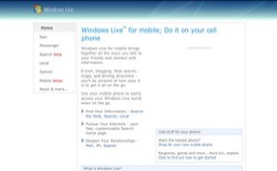 screenshot Windows Live for mobile
