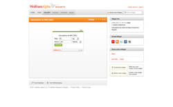 screenshot Wolfram|Alpha Calculadora de BMI