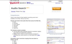 screenshot Yahoo! Audio Search