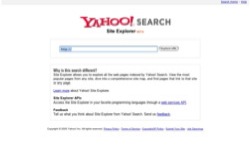 screenshot Yahoo! Site Explorer