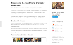 screenshot 1Password Strong Character Generator