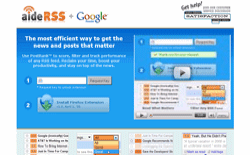 screenshot AideRSS + GoogleReader Firefox extension