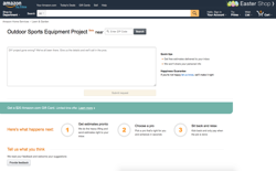 screenshot Amazon Outdoor Sports Equipment Project