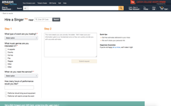 screenshot Amazon Singer