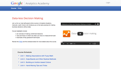 screenshot Analytics Academy Data-less Decision Making
