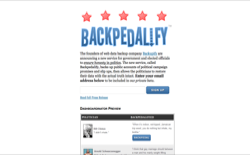 screenshot Backpedalify