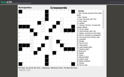 screenshot NYTimes Crossword Web App
