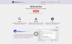 screenshot BitTorrent Surf