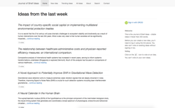 screenshot The Journal of Brief Ideas