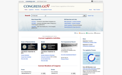 screenshot Congress.gov