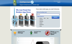 screenshot Crittercism