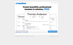 screenshot CV Maker