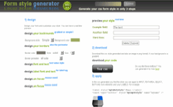 screenshot Form style generator