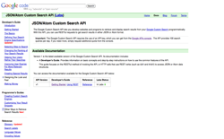 screenshot Google JSON/Atom Custom Search API
