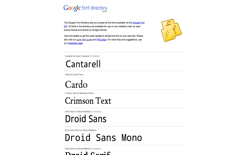 Google Font Directory