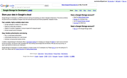 screenshot Google Storage