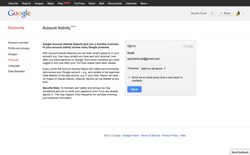 screenshot Google Account Activity