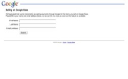 screenshot Selling on Google Base