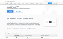 screenshot Google Cloud Spanner