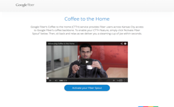 screenshot Google Fiber Coffee to the Home