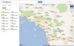 screenshot Google Maps Weather