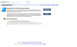 screenshot Google Page Speed Service