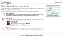 screenshot Google Publication Ads