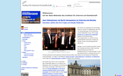 screenshot Institut für Internet und Gesellschaft