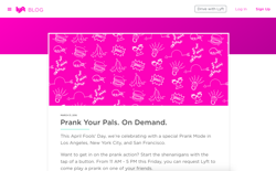screenshot Lyft Prank Mode