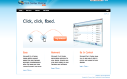 screenshot Microsoft Fix it Center Online
