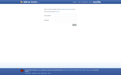 screenshot Mozilla Add-on Builder