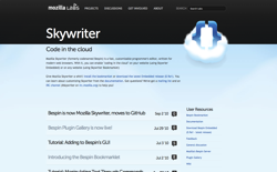 screenshot Mozilla Skywriter
