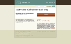 screenshot Omeka.net